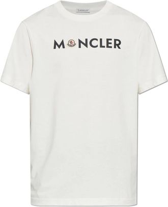 Moncler Logo T-shirt - Heren - T-shirts - Beige - XL - Katoen - Tops
