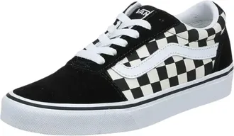 Vans Ward Checkered Sneaker in Black/White Canvas Women