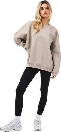 Jack Wills Dames/Dames Drop Shoulder Oversized Casual Sweatshirt (Taupe)