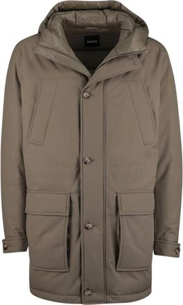 HUGO BOSS Down Coats - Heren - Dons jassen - Bruin - XL - Jassen