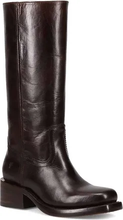 Frye Womens Campus Heeled Boots In Bourbon