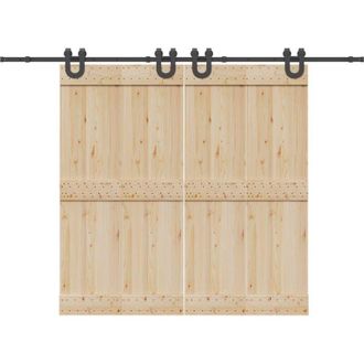 vidaXL Vidaxl - Kit De Herrajes Para Puertas Correderas Acero Negro 400 Cm