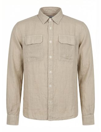C.P. Company Mens Linen Shirt Dove Grey