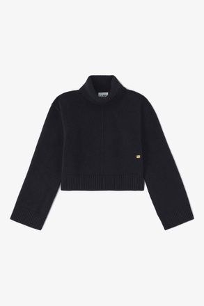 Ganni Navy Wool Turtleneck Sweater - Size XXS