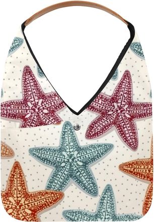 Generic Starfish Reusable Lightweight Grocery Bags - Foldable Into Compact Pouch, Washable & Sturdy, Multipurpose for Shopping and Travel