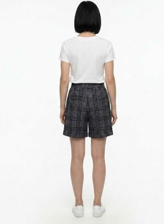 Dolce & Gabbana Wool Blend Plaid Shorts - Gray