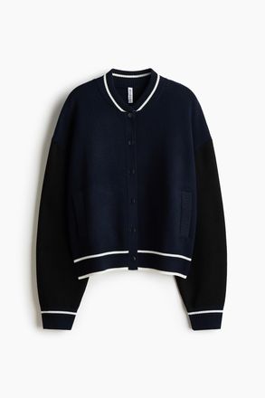 H&M Gestrickte Baseballjacke - Blue