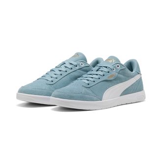 Puma Sneaker PUMA VIKKY STAR SD, Damen, Gr. 37,5, seafoam, puma wei&szlig;, Leder, colorblocking, Schuhe Sneaker, aus Leder, mit Schn&uuml;rung, Innenmaterial aus Tex