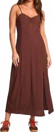 Saltwater Luxe Romie Midi Dress In Chocolate