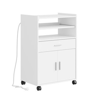 SoBuy Sobuy Carro De Cocina Con Un Caj&oacute;n Blanco 61x40x92cm Moderno Fsb09-e-w