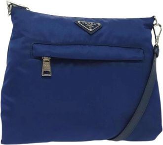 Prada Pre-owned Cross Body Bags, female, Blue, Size: ONE SIZE Pre-owned Nylon prada-bags