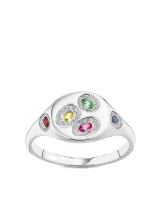 Bleue Burnham Signet oval ring - Silver