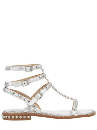 Ash Play Leather Studded Strappy Sandals