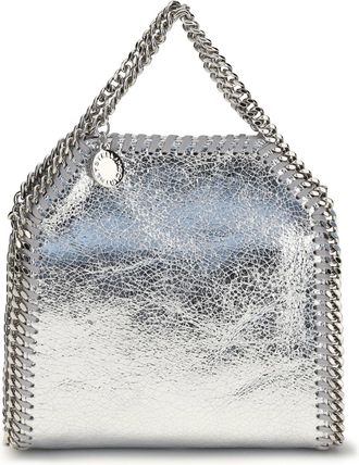 Stella McCartney Womens Shoulder Bag Falabella Metallic Silver Polyester