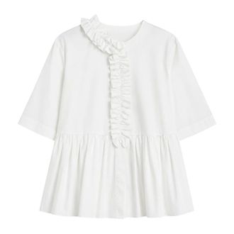 Max Mara Overhemden, Dames, Wit, S, Katoen, Musa Shirt