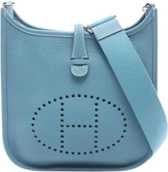 Herm&egrave;s Pre-owned Vintage Schoudertas - Dames - Vintage Schoudertas - Blauw - ONE Size - Leer - Vintage
