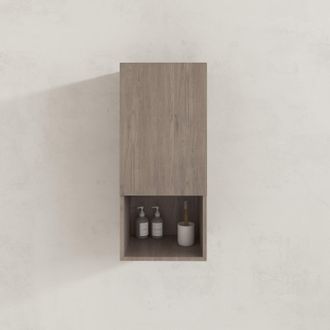 Aurlane Aurlane - Columna De Almacenamiento De Roble Celta - Puerta Y Nicho - 35x80x32,5 Cm