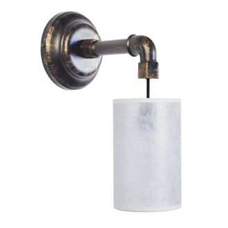 Tosel Aplique de pared metal Alt.26cm negro ;Pantalla: aluminio