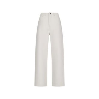 Toteme Twisted Seam Denim Full Length - Dames - Broeken - Wit - Maat: W26 Denim