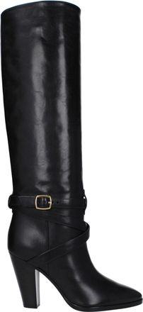 Celine Black Leather High Heel Womens Boots
