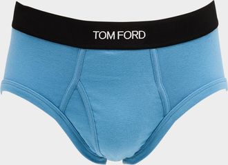 Tom Ford Men & apos;s Jacquard Logo Cotton Briefs