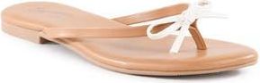 Seychelles Nori Bow Flip Flop in White/Tan at Nordstrom Rack, Size 6.5