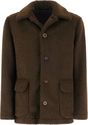 Ballantyne Chaqueta de Borrego Sint&eacute;tico con Cuello Chal - Jackets - Hombre - Marr&oacute;n - XL