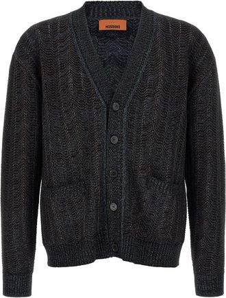 Missoni Multicolor Knitted V-Neck Cardigan