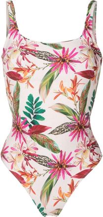 Lygia & Nanny Hapuna floral-print swimsuit - women - Elastane/Polyamide - 40 - White