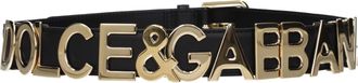 Dolce & Gabbana Womens Black Leather Regular Belt