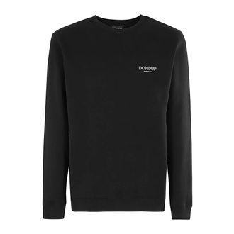 Dondup Hoodies & sweatvesten, Heren, Zwart, XL, Katoen, Stijlvolle Crew Neck Sweatshirt