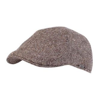 Wigens Mens Herringbone Shetland Pub Cap with Curved Peak in Light Brown at Nordstrom, Size 56