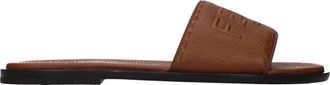 Fendi Uomos Ciabatte e zoccoli in pelle marrone/pelle