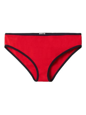 Miu Miu technical-knit bikini bottom - women - Recycled Polyamide/Polyamide/Elastane - 40 - Red