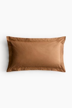 H&M Kopfkissenbezug aus Baumwollperkal - Braun