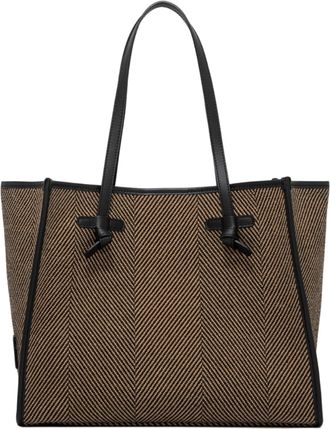 Gianni Chiarini Chevron Pattern Tote Bag with Leather Accents