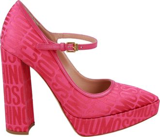 Moschino Logo Jacquard Mary Jane Pumps