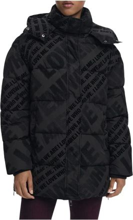 Desigual Dames, Jassen, Zwart, Maat: XS Poliester