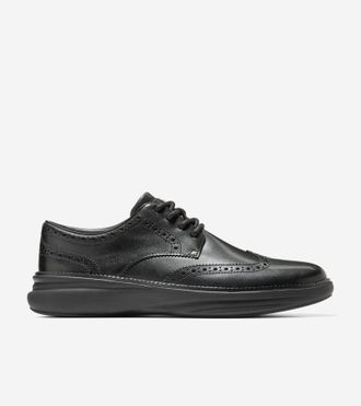 Cole Haan Mens &Oslash;riginal Grand Horizon Wingtip Oxford Shoes - Black Size 10.5