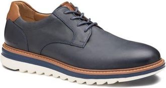 Johnston & Murphy Braxton Plain Toe Derby in Navy Oiled Full Grain at Nordstrom, Size 9.5