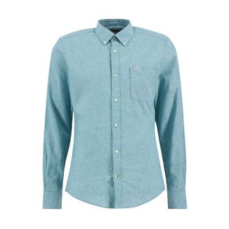 Barbour Nelson Tailored Shirt - Heren - Casual Overhemden - Blauw - 2XL - Katoen - Overhemden