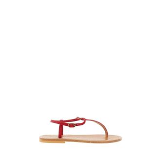 K.Jacques Flat Sandals, female, Red, Size: 10 US Flat Sandals