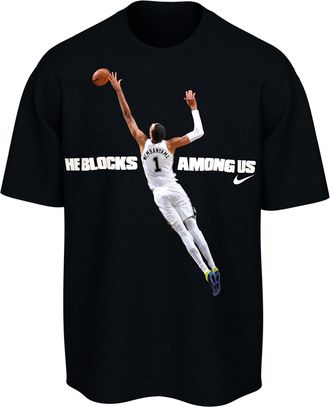 Nike Victor Wembanyama San Antonio Spurs 2026 NBA Defensive Player of the Year Nike Mens NBA Basketball T-Shirt in Black | JF9588-010