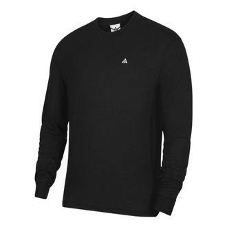Nike Mens Nike Dri-FIT ACG Solid Color Round Neck Long Sleeves Black DO9270-010