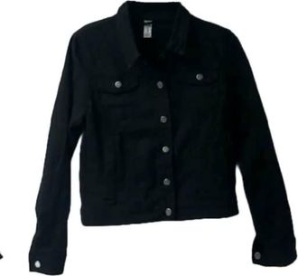 Guadalupe Design Womens Ruth Denim Jacket In Black