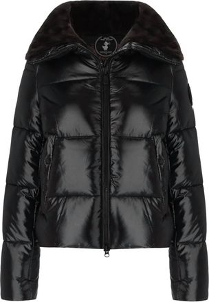 Save The Duck Womens Moma Puffer Coat In Black