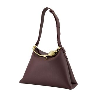 Erdem Womens Bloom Shoulder Bag Brown Calfskin