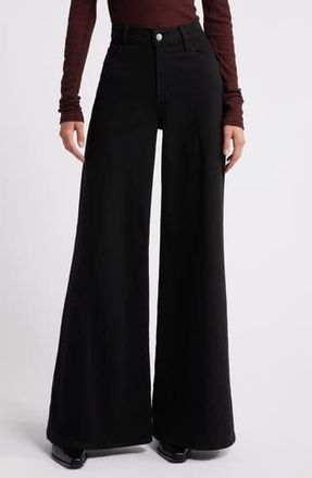 Frame Denim Womens Le Palazzo Wide Leg Pants in Film Noir at Nordstrom Rack, Size 25