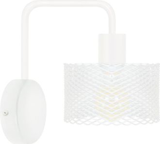 Tosel Aplique de pared metal Alt.22cm blanco ;Pantalla: AMARILLO
