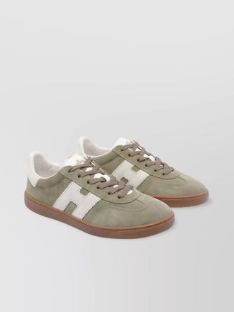 Hogan round toe suede low top sneakers